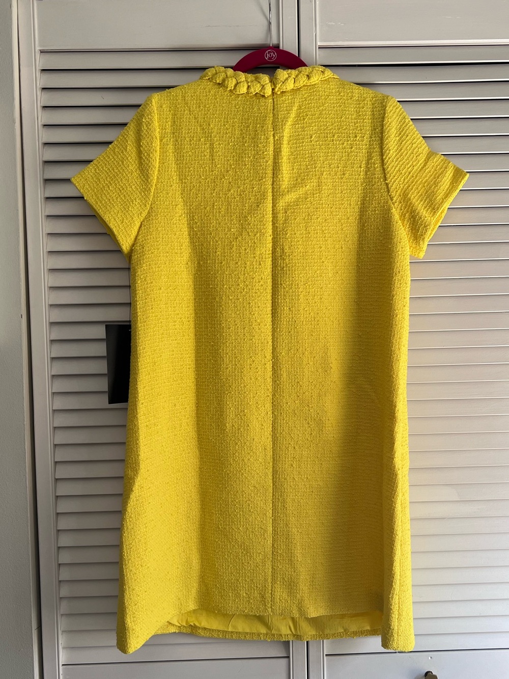 Tuckernuck Bright Yellow Textured Short Sleeve Jackie Shift Dress - Picture 3 of 6